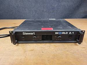 lot 6 image: Stewart World 2.1 Studio Power Amplifier - This is Used Surplus from a Professional Audio Installer and is in Good Working Condition