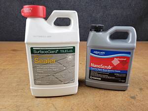 lot 129 image: SurfaceGard Tile Sealer (12 Gallon) and NanoScrub Water Based Abrasive Cleaner (1 Quart) - NO SHIPPING