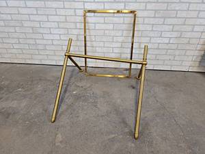 lot 147 image: Kingston Brass Fauceture Vitreous 35-34W x 19-18D Solid Brass Rectangle Bathroom Pedestal Sink Base - No Sink Included - NO SHIPPING