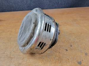 lot 18B image: Antique Hand Crank STERLING Siren Fire Horn - WORKS - Model H