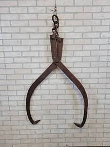 lot 172 image: Large Set of Log  Ice Tongs - Overall About 52 Tall x 29 wide - NO SHIPPING