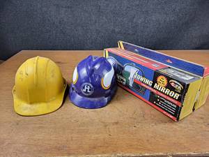 lot 218 image: Pair of New Universal Towing Mirrors, Vikings Hardhat and More