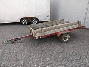 lot 213 image: Utility Yard Trailer - 8 x 53 - 18x8.50-8 Wheels - 1-78 Ball - NO SHIPPING - NO TITLE