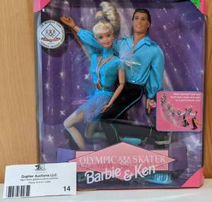 lot 14 image: Vintage 1997 Barbie & Ken Olympic Skater Doll