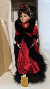 lot 53 image: The Prestige Collection Porcelain Doll 2 Foot Joanna Doll ($300) W Certificate of Authenticity