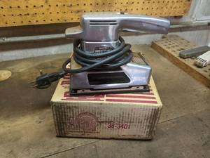 lot 24 image: Shop Craft Orbital Sander #9151, Hand Sander & Flap Sanding Wheel, Sandpaper Discs & Pads-It Still Works