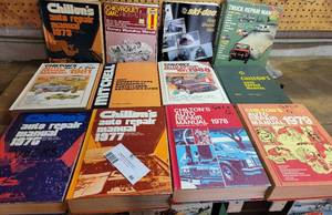 lot 86 image: Rare Vintage Chiltions Auto Repair Manuals 1975-88