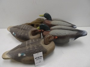 Jumbo Quack floating Mallard decoys (2 drakes and 2 hens)