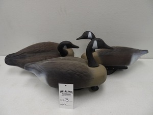 (3) Quack floating Canadian goose decoys