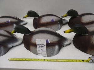 (6) Quack drake Mallard field shell decoys