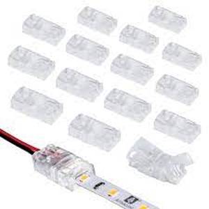 lot 45 image: Armacost Lighting WireGrip White Wire-to-Tape Connector LED Tape Light for Connector Cord (18-Pack)