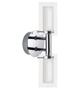 lot 49 image: Eglo Palmermo 2-Light Chrome Wall Sconce