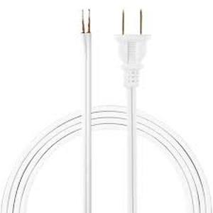 lot 36 image: GE 8 ft. Replacement Cord Set with Polarized Plug on 1-End, White