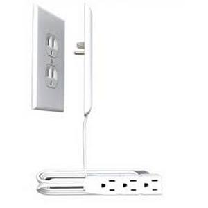 lot 30 image: Sleek Socket--8 ft. 3-Outlet Cord and Plug Concealer with Cord Management Kit