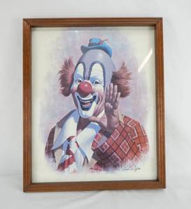lot 81 image: Vintage Framed Arthur Sarnoff Ringo the Clown Print