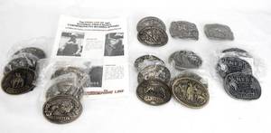 lot 44 image: Lot of 19 Hesson National Finals Rodeo Belt Buckles from 1979 to 1986