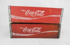 lot 105 image: Lot of 2 Vintage Coca Cola Crates