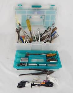 lot 96 image: Plastic Tool Box FULL of Tools