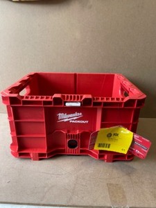 Milwaukee PACKOUT 18.6 in. Tool Storage Crate Bin with Carrying Handles and 50 lbs. Weight Capacity