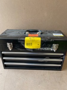 Husky 8.80 in. 3-Drawer Portable Tool Box with Tray