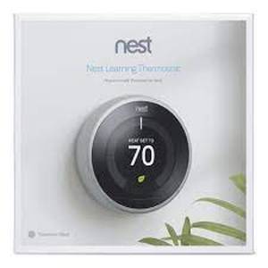 Google Nest Learning Thermostat - Smart Wi-Fi Thermostat - Stainless Steel