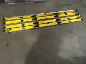 Lot of FatMax 72 in. Non-Magnetic Aluminum Box Level by Stanley Customer Returns See Terms on Auction