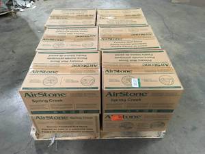Pallet of 12 Boxes of Spring Creek, Gray, 24 in. x 48 in. Textured, Cement, Standard, Rectangle Primary Wall Tiles (8 sq. ft.) Each by AIRSTONE Customer Returns See Terms on Auction