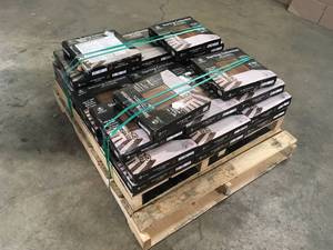 Pallet of 28 Boxes of Sterling Medium Oak Plank 12 in. x 12 in. Peel and Stick Vinyl Tile (45 sq. ft.  case) by ACHIM Customer Returns See terms on Auction