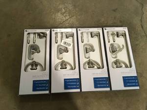 Lot of 4 Glacier Bay Mandouri 3-Piece Bath Hardware Kit in Brushed Nickel Customer Returns See Terms on Auction