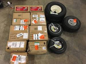 Lot of Assorted Wheels and Caster Kits Customer Returns See Terms on Auction