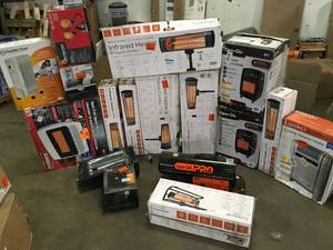 Lot of Mixed Assorted Heaters Customer Returns See Terms on Auction