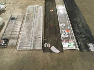 Lot of Mixed  Assorted Metal Rack Shelving Customer Returns See Terms on Auction