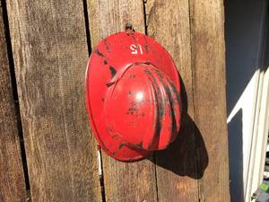 lot 67 image: Vintage E.D. Bullard  Hard Boiled Fire Helmet