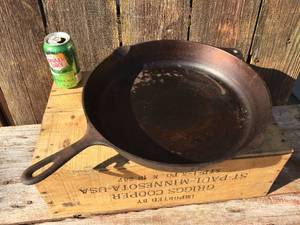 lot 73 image: Vintage Cast Iron BSR Skillet No. 14