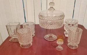 lot 13 image: Crystal & Glass Hors Doeuvres  Cocktail Set
