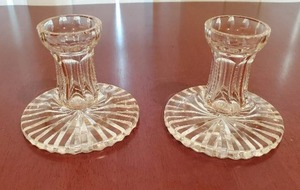 lot 34 image: Waterford Crystal Candle Holders