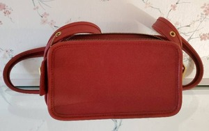 lot 177 image: Vintage Red Leather Coach Handbag