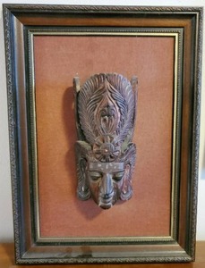 lot 320 image: Wood Mask Wall Art