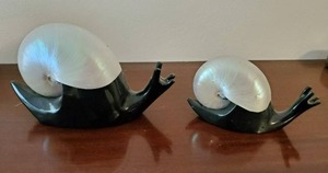 lot 338 image: Decorative Snails With Real Seashells