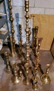 lot 412 image: Collection of Metal Candle Holders