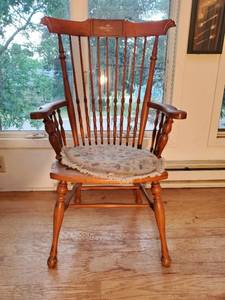 lot 53 image: Vintage Wood Accent Chair