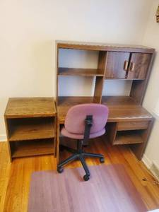 lot 82 image: Desk and Shelf