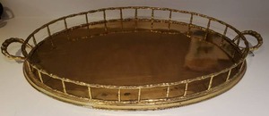 lot 130 image: Asian Style Brass Tray Oval