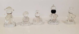 lot 136 image: Five Swarovski Crystal Nativity