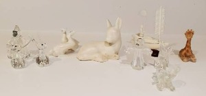 lot 138 image: Collection of Misc. Crystal, Glass and Ceramic Figurines