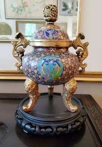 lot 145 image: Asian Style Cloisonne Incense Burner