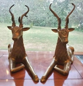 lot 166 image: Brass Deer Dcor