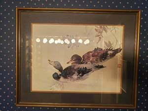 lot 193 image: Three Asian Style Framed Wall Art Pieces