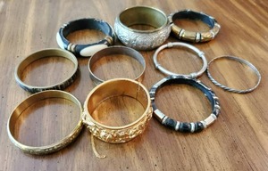 lot 269 image: Collection of Bangel Bracelets Including Two Sterling Silver