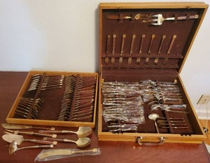 lot 294 image: Silverware Set by Jean Claude